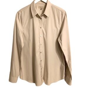 Burberry Tan Button-Down Shirt Size 12